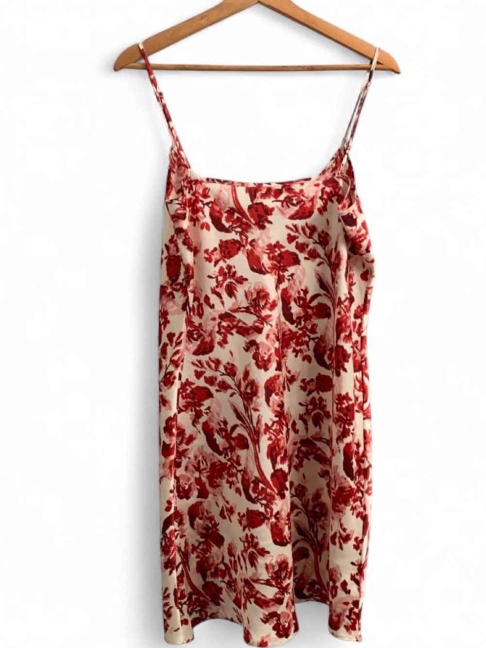 NWOT Cinq a Sept Red Floral Slip Silk Dress Size 12 #Summerdress - Picture 3 of 7